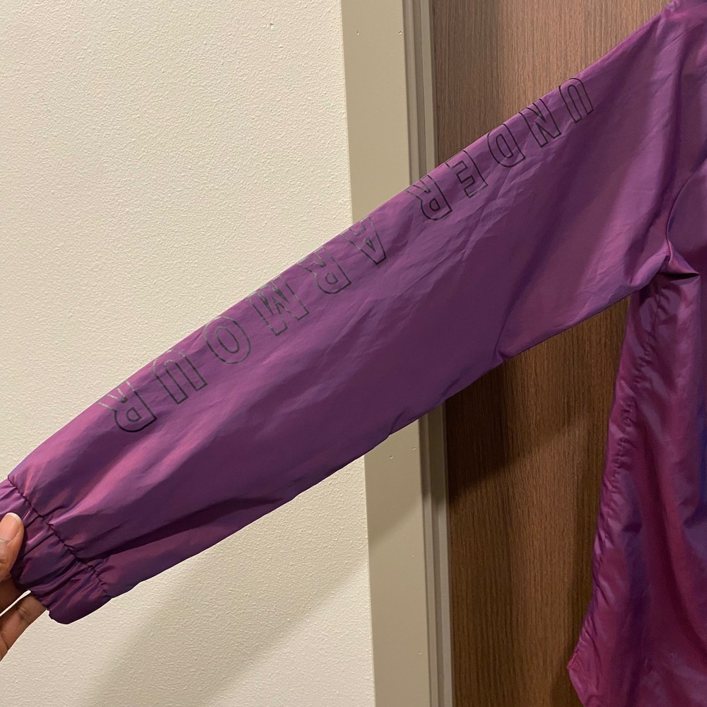 UNDER ARMOUR Storm Woven Windbreaker Size Small Iridescent Purple Full-Zip Run - Picture 9 of 13